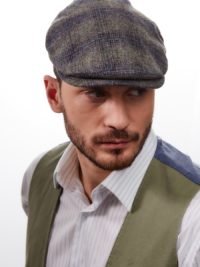 Мужская кепка реглан в клетку BIRMINGHAM, холодный цвет — изображение 3