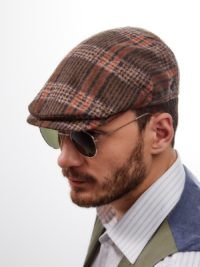 Кепка реглан мужская в клетку BIRMINGHAM, теплый цвет — изображение 6