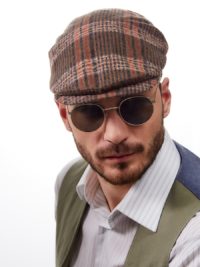 Кепка реглан мужская в клетку BIRMINGHAM, теплый цвет — изображение 8