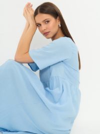 Платье из льна голубое — изображение 2