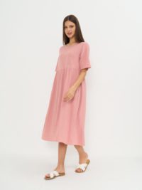 Платье из льна розовое — изображение 6